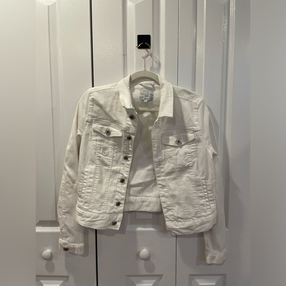 white denim jacket